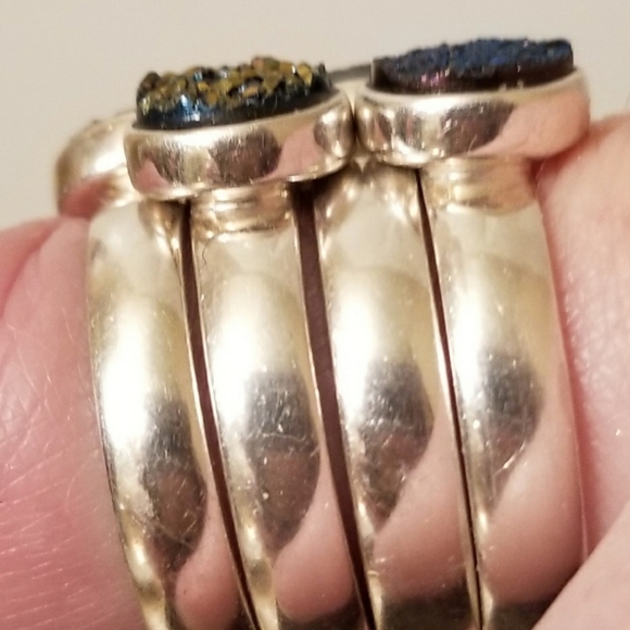 Druzy Quartz & Sterling Silver ring - Picture 7 of 11